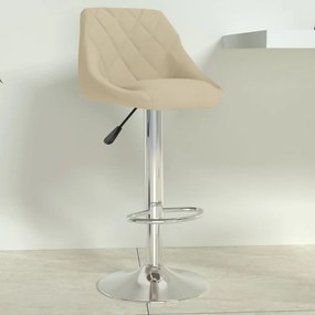Barová stolička krémová zamatová