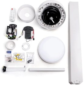 Aigostar - LED Stmievateľný stropný ventilátor LED/24W/230V 2700-6500K + DO biela