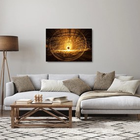 Sklenený obraz svietiaceho disku (70x50 cm)