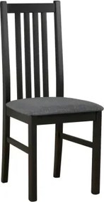 Jedálenská stolička Ontika, čierna/tmavo šedá látka%