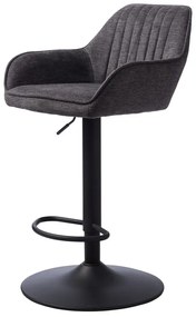 Tmavosivá barová stolička s nastaviteľnou výškou Nolan – Unique Furniture