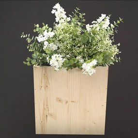 AMADEA Drevený obal s kvetináčom, 27x27x27cm Český výrobok