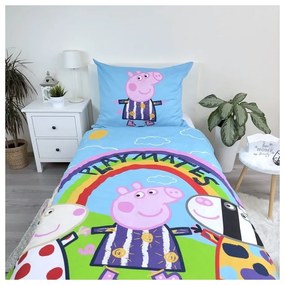 Bavlnené detské obliečky so svietiacim efektom na jednolôžko 140x200 cm Peppa Pig – Jerry Fabrics