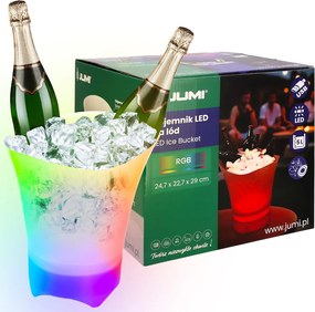JU Nádoba na ľad, Bluetooth reproduktor, 5 litrov, LED, RGB, vnútorný USB port