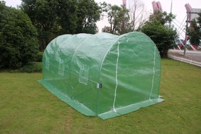 Bauerkraft Fóliový skleník 4x2,5x2 m 10 m² kovový rám UV fólia - zelený