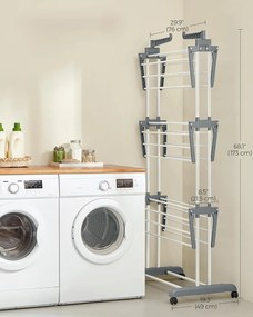 Sušák na prádlo Nehy 173 cm šedý/bílý