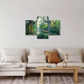 Obraz - Ilustrácia tropického lesa (90x60 cm)