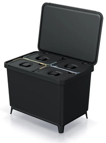 Odpadkový kôš, 4 x 10 l, čierna