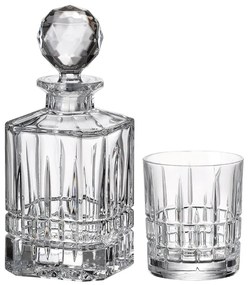 Bohemia Crystal Whisky set Dover 99999/15720/861 (set 1 karafa + 6 poh