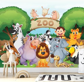 Fototapeta - Veselá Zoo (147x102 cm)