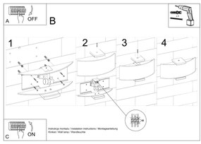 Nástenné svietidlo Emilio, 1x mliečne sklenené tienidlo, drevo vo farbe wenge
