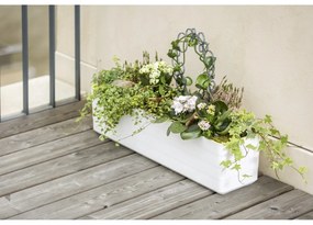 Plastia Samozavlažovací truhlík Berberis 60, biela + zelená, 60 cm