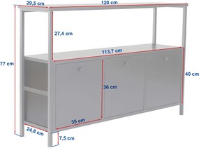 Konzolový stolík Solac (biela + čierna). Akcia -21%. Vlastná spoľahlivá doprava až k Vám domov. 1144656