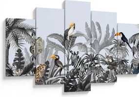 Obraz - Ilustrovaná džungľa (150x105 cm)