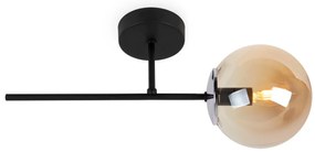 Nástenné svietidlo Paris, 1x medové sklenené tienidlo, B/CH