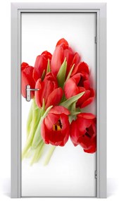 Fototapeta samolepiace červené tulipány 75x205 cm