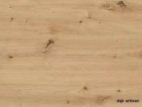 Jedálenský stôl Adam 120 cm dub artisan/čierny