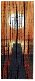 Oranžový bambusový záves do dverí 200x90 cm Sunset - Maximex