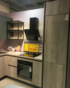 Zostava kuchyne Nitra - Roma - odpredajový kus, kašmír/dub/zelená