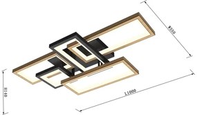Wofi 9022-506 - LED Stmievateľné stropné svietidlo MATERA LED/60W/230V