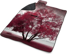 Sablio Plážová deka Červený strom: 200x140 cm