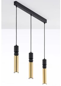 Jupiter 2007 - Luster na lanku ALAS 3xGU10/10W/230V zlatá/čierna