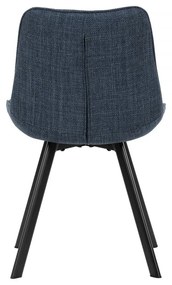Jedálenská stolička VALEN — kov, látka, viac farieb Modrá