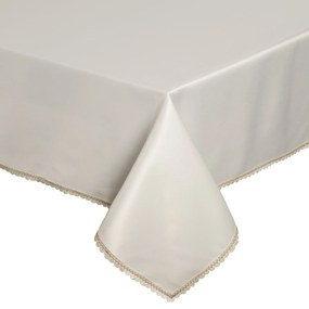 OBRUS S ČIPKOU LACE 140X220 CM KRÉMOVÁ