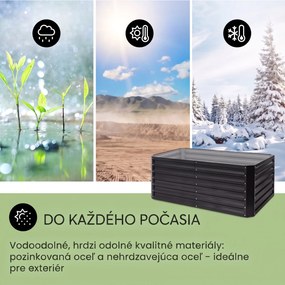 Blumfeldt High Grow Straight vyvýšený záhon 200x60x100 cm 1200 l oceľový
