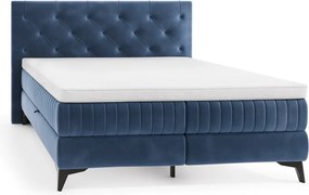 Posteľ Lusaka 180x200 cm, námornická modrá látka