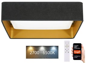 Brilagi-LED Stmievateľné svietidlo VELVET SQUARE LED/36W/230V Wi-Fi Tuya+DO šedá