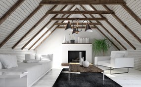Toolight - Škandidávska závesná lampa 3-ramenná 3xE27 60W APP442-CP, čierna, OSW-08980