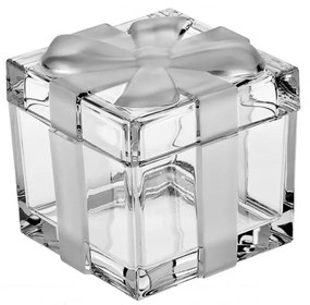 Sklenený box s mašľou, Crystal Bohemia, 11,5 cm