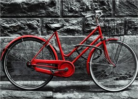 Sklenený obraz - Historický bicykel (70x50 cm)