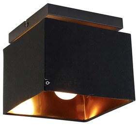 Inteligentné stropné svietidlo čierne so zlatom vrátane Wifi P45 - VT