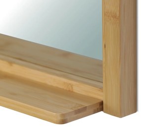 Nástenné zrkadlo B043 NAT, bambus, M