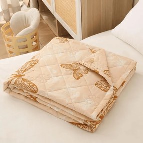 Letná prikrývka BUTTERFLY 140x200 cm, marhuľová