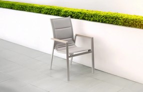 Garden Line POLYWOOD Hliníková záhradná stolička 64 x 55 x 91 cm béžová *9484