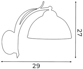 Nástenné svietidlo KORFU 1xE27/60W/230V
