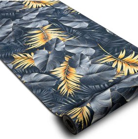 Protišmykový behúň LOTUS PAPRADE 45270 sivý / zlatý - Výpredaj