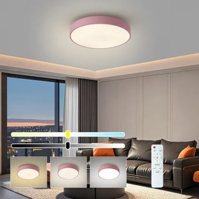 Brilagi - LED stmievateľné stropné svietidlo POOL LED/36W/230V 3000-6000K 30 cm ružové + diaľkové ovládanie