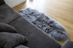 Ovčia kožušina double sivá 180x65 cm