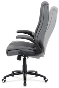 BONTEC Kancelárske kreslo, hojdací mechanizmus, šedá ekokoža, KA-G301 GREY Farba: Šedá