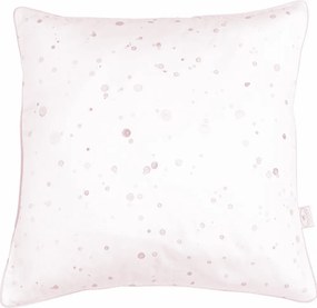 Saténovo bavlnený vankúš púdrovo ružové škvrny 40x40cm