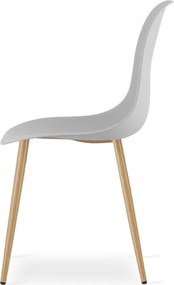 Set štyroch jedálenských stoličiek WAT sivý - naturálne nohy (4 ks)