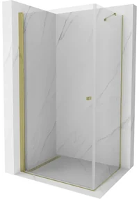 Mexen Pretoria sprchovací kút 70x90cm, 6mm sklo, zlatý profil-číre sklo, 852-070-090-50-00