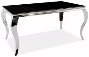 Signal Jedálenský stôl PRINCE BLACK/CHROME 150X90