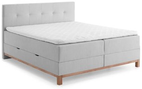 Svetlosivá boxspring posteľ s úložným priestorom 180x200 cm Catania - Meise Möbel