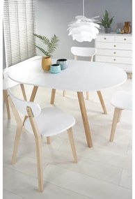 Jedálenský stôl SOLINA biela/dub