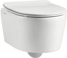 Závesné WC set Jungborn ONE hĺbka 48 cm skrátený bez splachovacieho kruhu vr. WC dosky so Soft-close